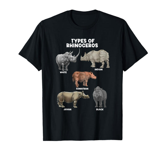 Awesome Rhino Vintage Lovely Animal Types Of Rhinoceros T-Shirt