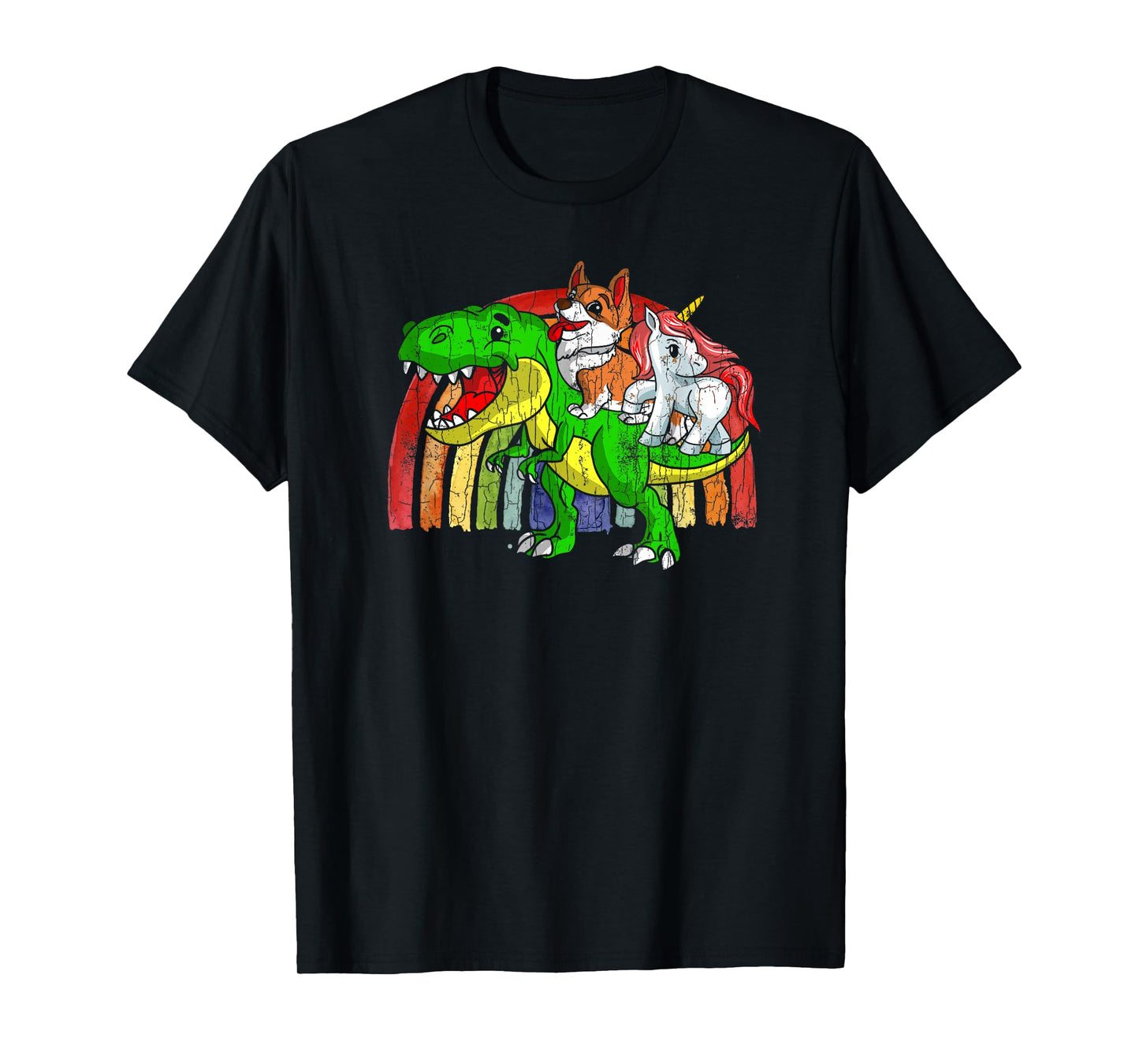 Australian Cattle Dog Unicorn Dinosaur Rex T-Shirt