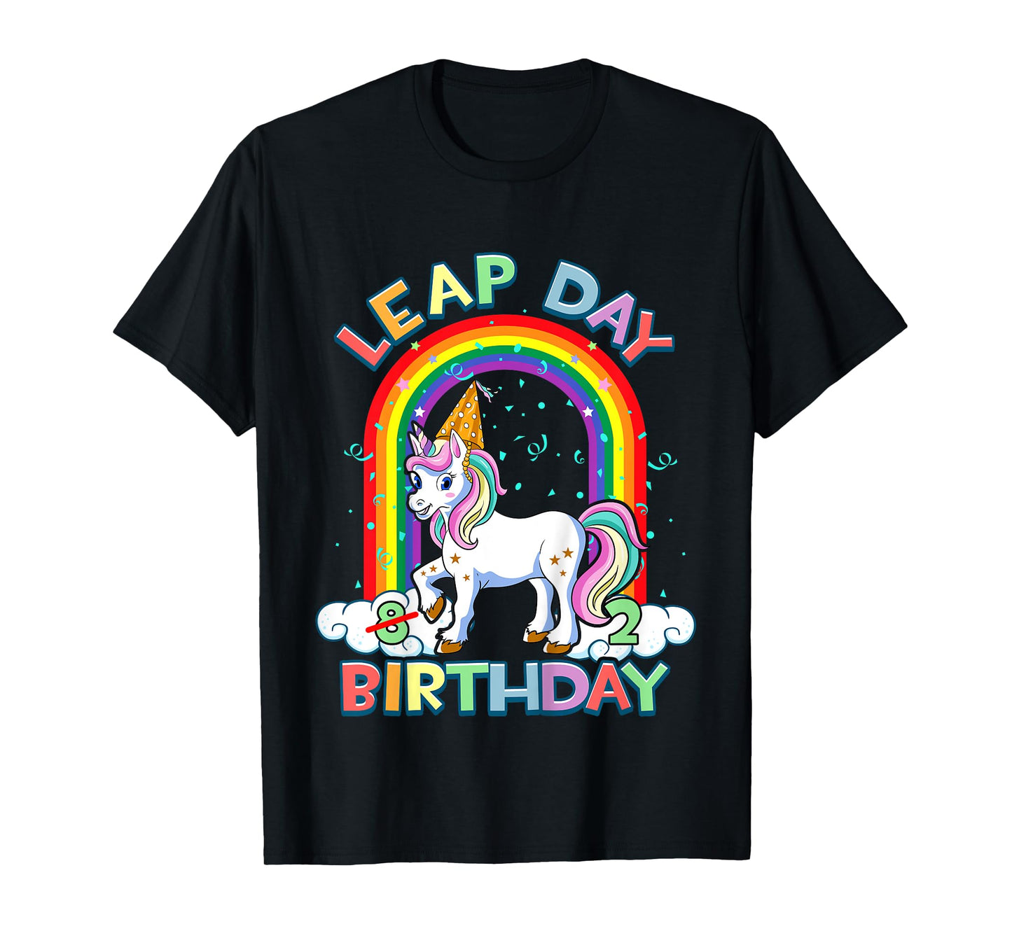 Kids Leap Day Birthday 8th February 29 8 Year Old Girl Gift T-Shirt