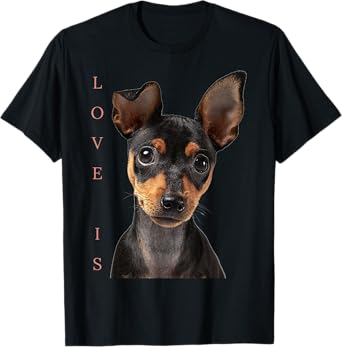 Miniature Pinscher Shirt Dog Mom Dad TShirt Love Puppy Pet T-Shirt