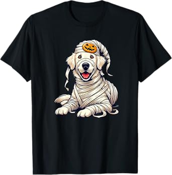 Halloween English Cream Golden Retriever Dog Cute Puppy T-Shirt