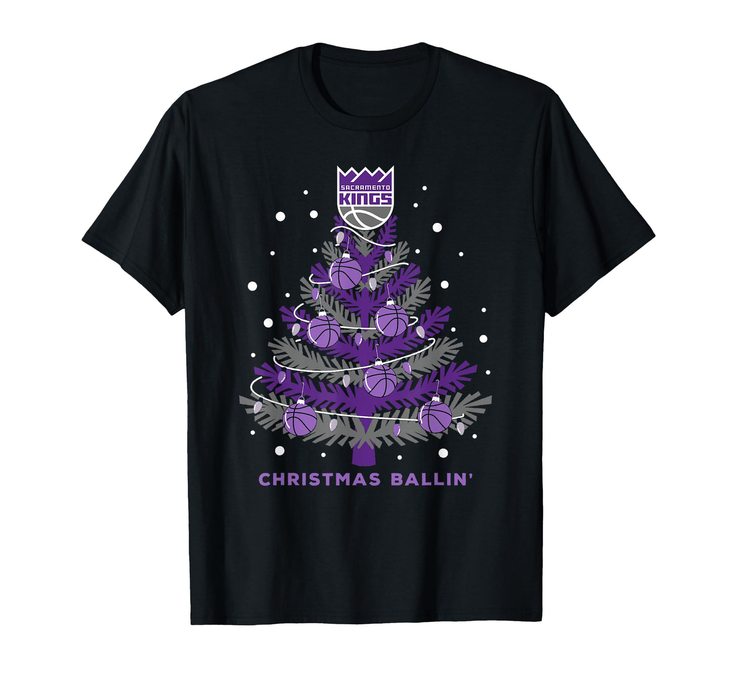 NBA Sacramento Kings Christmas X-Mas Tree T-Shirt