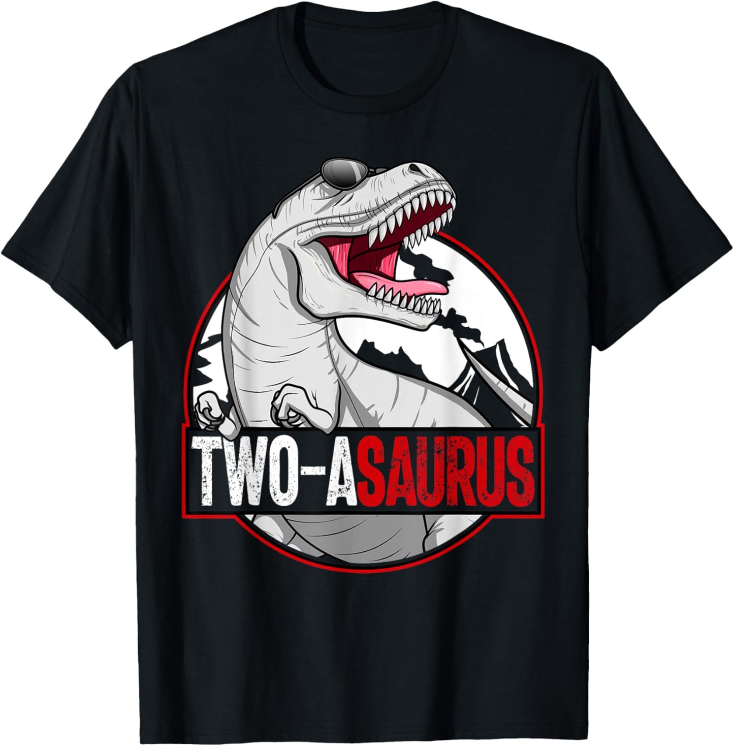 Two-asaurus Matching Family Dinosaur Kids 2nd Birthday T-Shirt