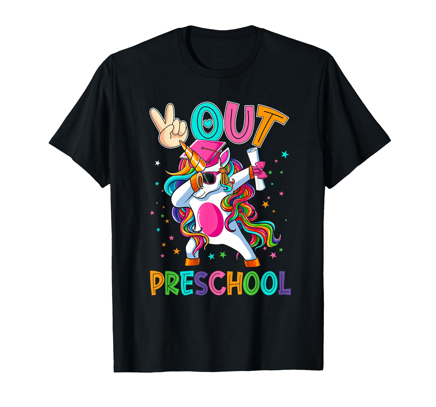 Unicorn Peace Out Preschool Graduate Graduation Last Day T-Shirt