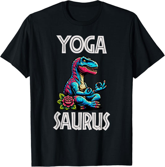 Yoga Saurus Funny T-Rex T-Shirt