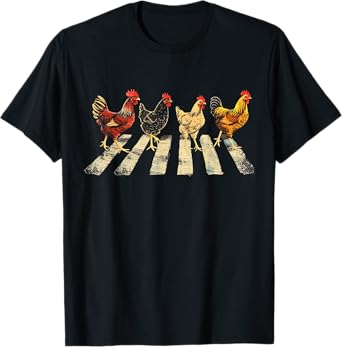 Funny Chickens Crossing Road Parody Lover Gift T-Shirt