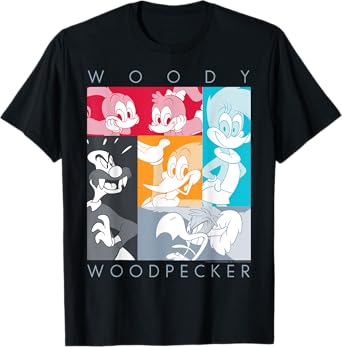 Woody Woodpecker Group Shot Panel Poster T-Shirt