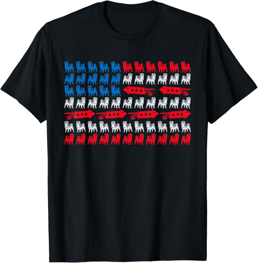 4th of July Us Flag Fireworks Pugs Patriotic Owner T-shirt