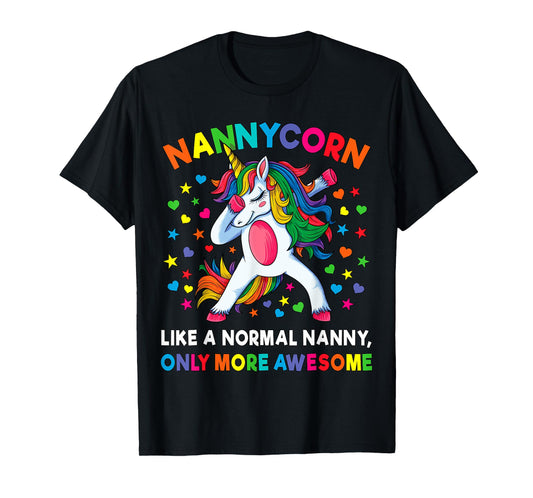 Nannycorn Like A Nanny Only Awesome Dabbing Unicorn Women T-Shirt