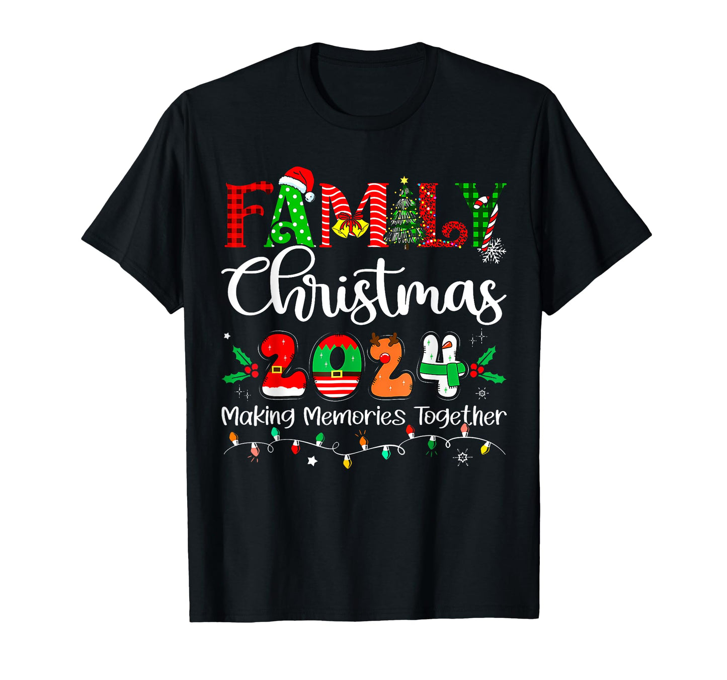 Family Christmas 2024 Matching Outfit Xmas Squad Santa Group T-Shirt