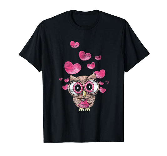Cute Bird Women Girls Kids Owl T-Shirt