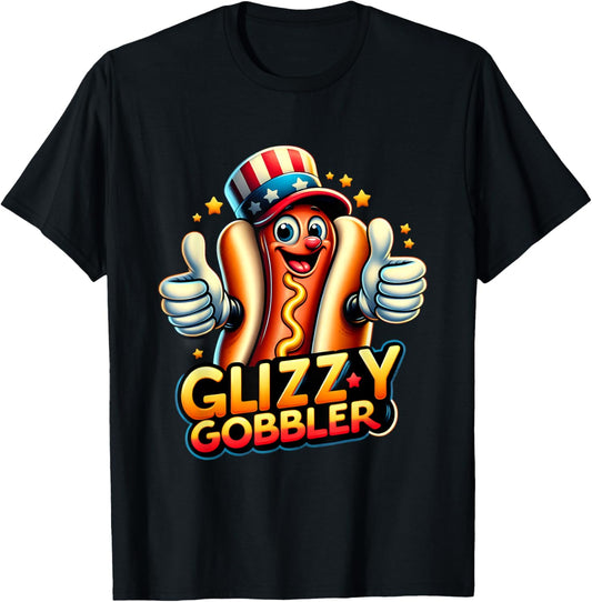 Glizzy Gobbler Hot Dog Funny Number One The 4th Of July T-Shirt