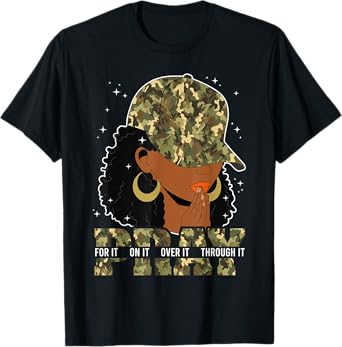 Pray On It Pray Over It Black Woman Afro Christian Sayings T-Shirt