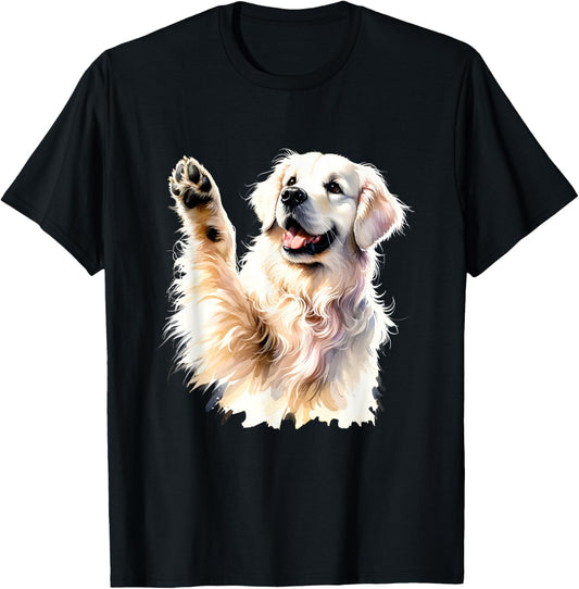 White English Cream Golden Retriever Gifts Dog Mom Dad Puppy T-Shirt