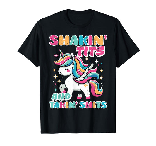 Inappropriate Shakin Takin Unicorn Funny Humor Joke Women T-Shirt