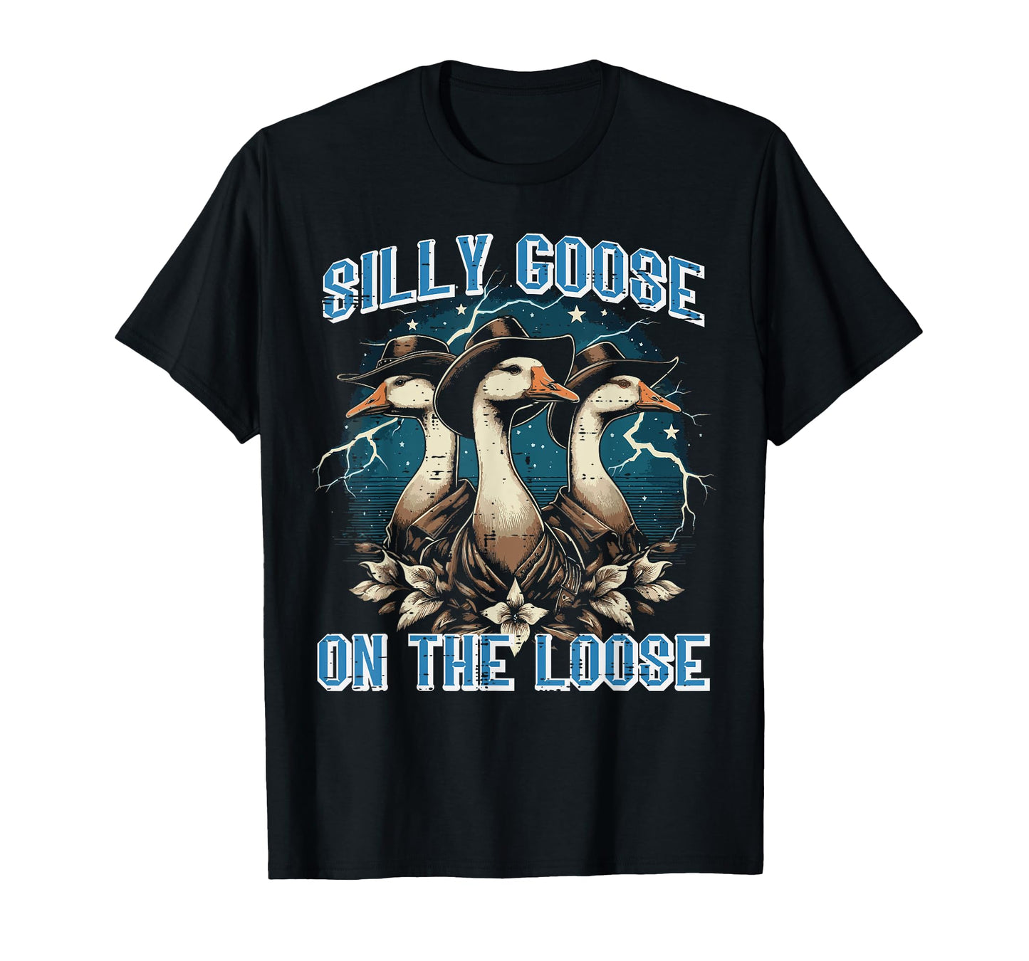 Goose Silly On Loose Geese Lightning Electric Women Men Kids T-Shirt