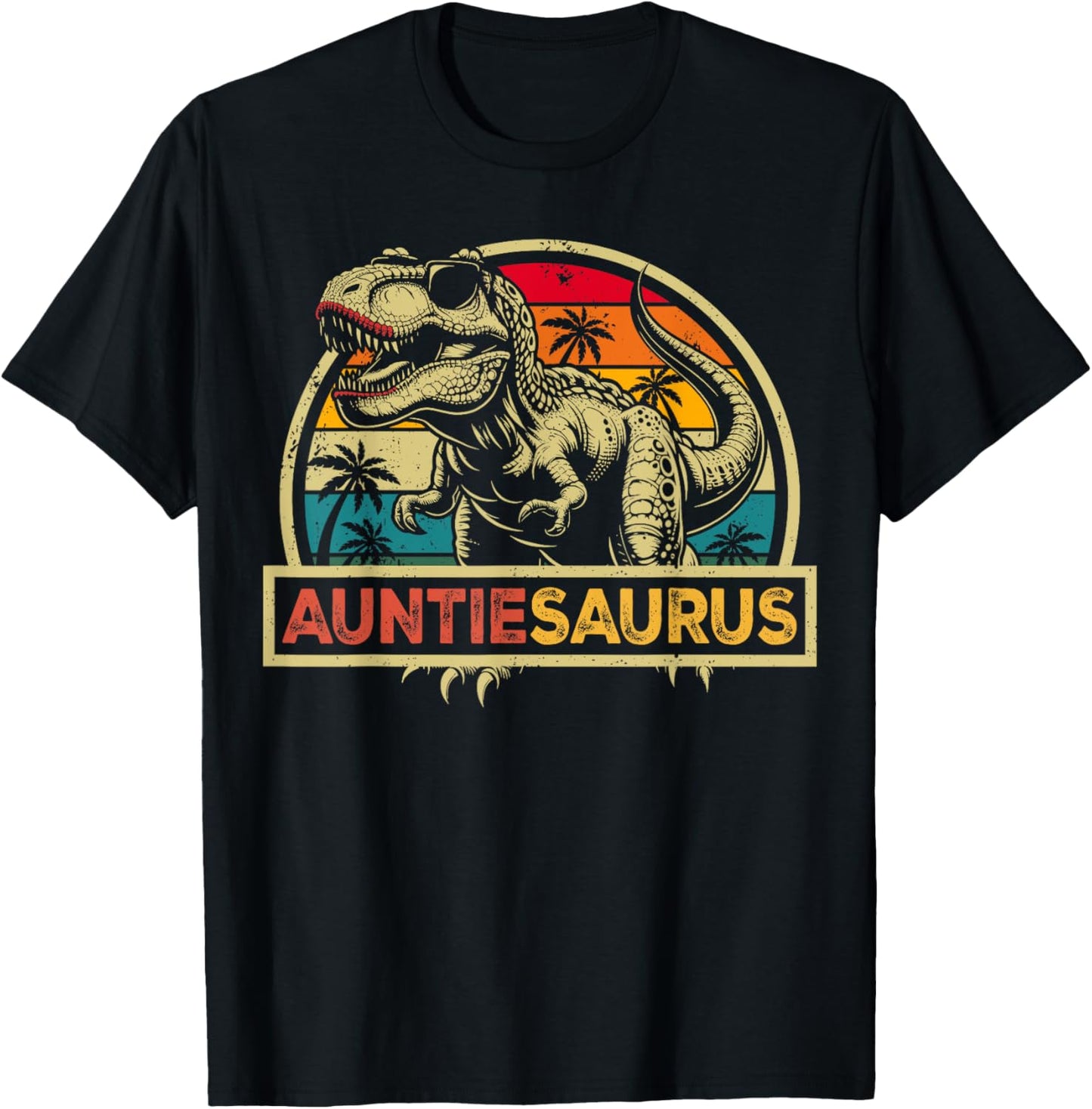 Auntiesaurus T Rex Dinosaur Auntie Saurus Family Matching T-Shirt