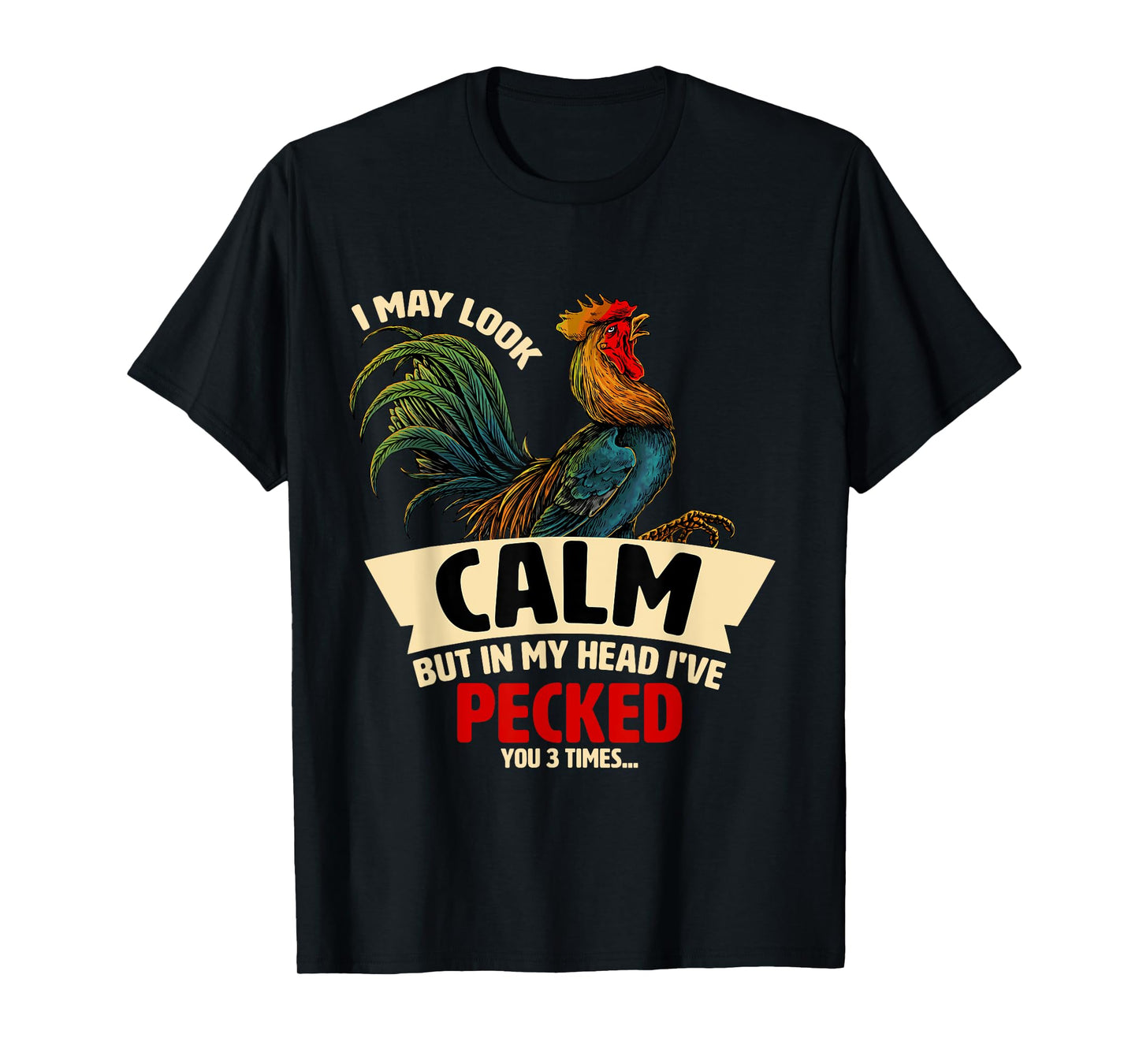 In My Head I've Pecked Funny Chicken Lover Graphic T-Shirt