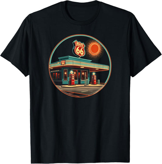 Retro Route 66 Road Trip Vintage Adventure T-Shirt
