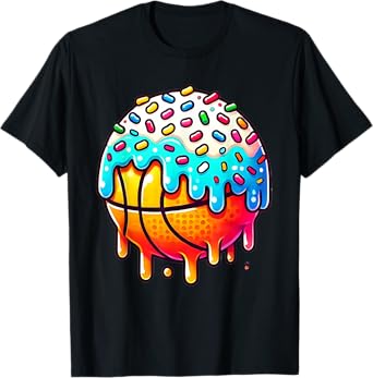 Ice Cream Basketball Drip Boys Girls Kids Basketball Stuff T-Shirt
