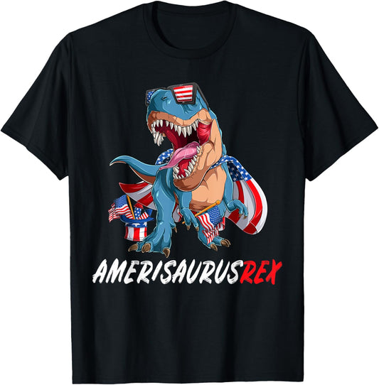 4th July T Rex America Dinosaur Independence Day Patriot USA T-Shirt