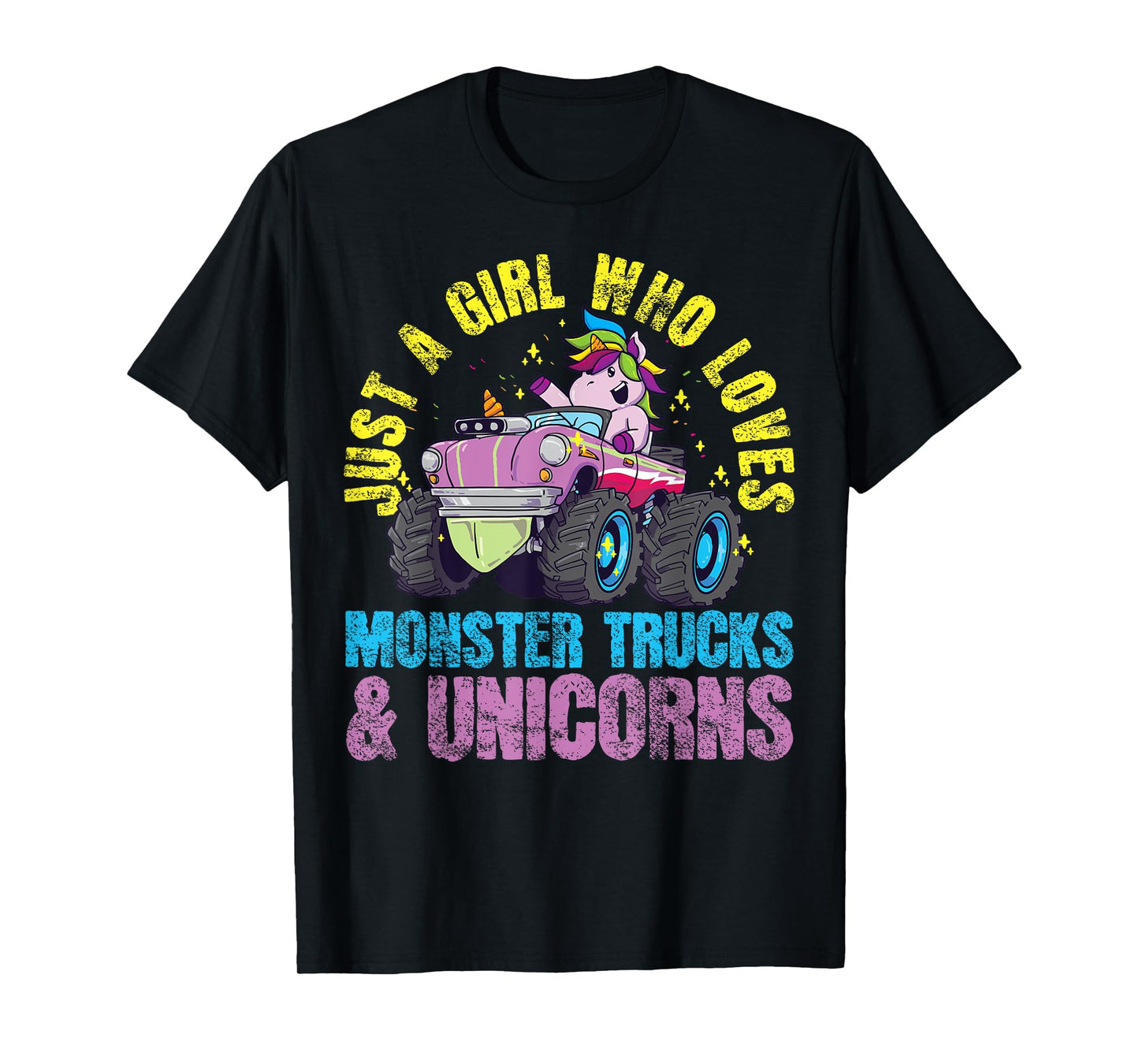 Monster Truck Unicorn Girl T-Shirt