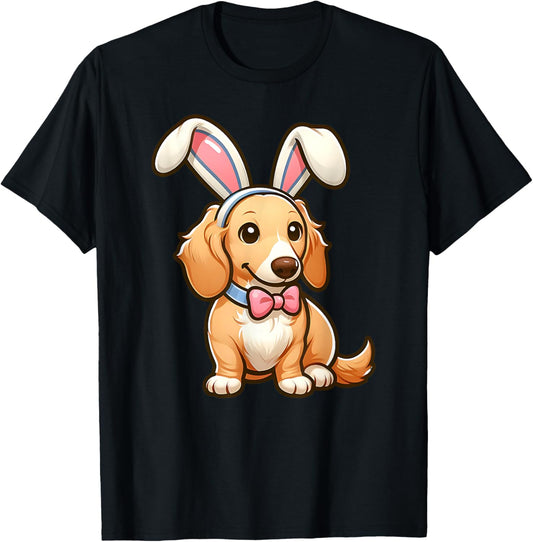Wiener Dog with Bunny Ears T-Shirt
