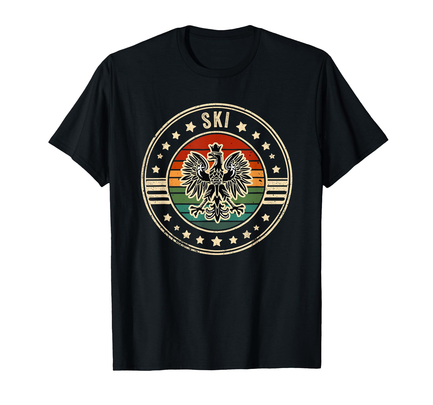 Ski Polish Surname Poland Heritage Polski Eagle Dyngus Day T-Shirt