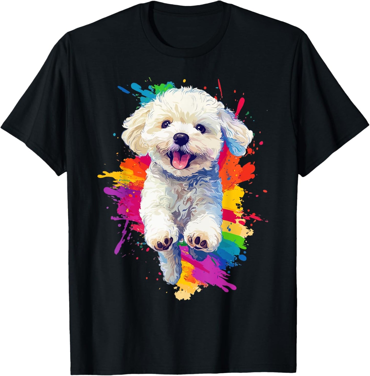 Cavachon Lovers Colorful Splash Art Cavachon Dog T-Shirt