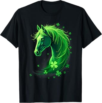 St Patrick's Day Horse Shamrocks T-Shirt