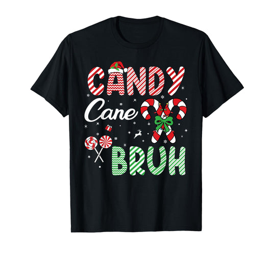 Candy Cane Bruh Funny Christmas Holiday Boys Toddlers kids T-Shirt