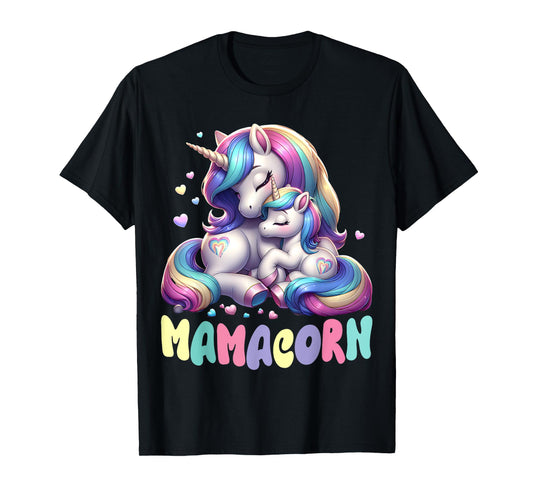 Funny Mamacorn Costume Mothers Day Unicorn Mom Women Mother T-Shirt