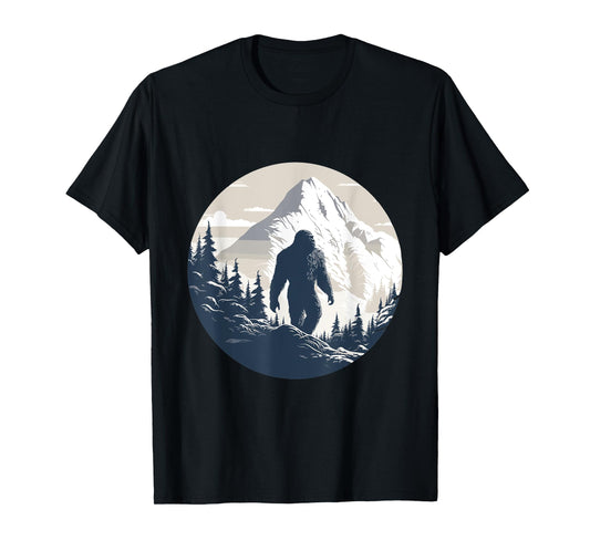 Bigfoot Sasquatch Designs Bigfoot T-Shirt, Unisex-Adults, Black, Small, Short Sleeve