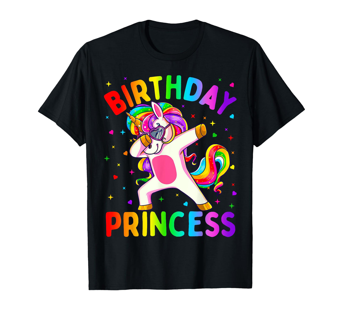 Birthday Princess Girl Dabbing Unicorn Girls T-Shirt