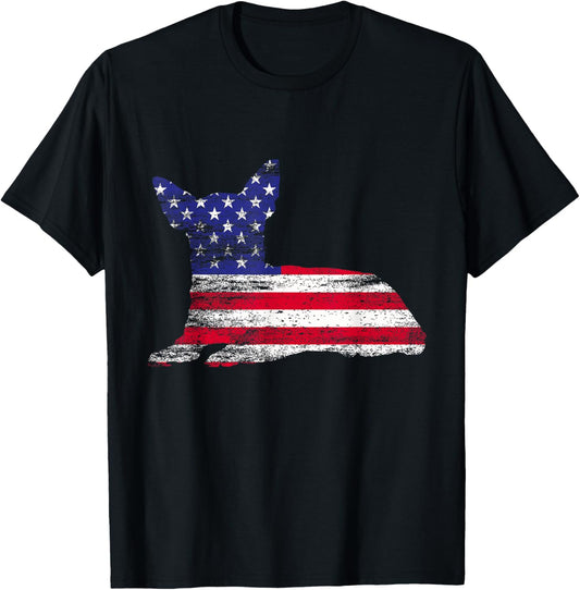 Chihuahua American Flag USA Fan Dog Owner T-Shirt