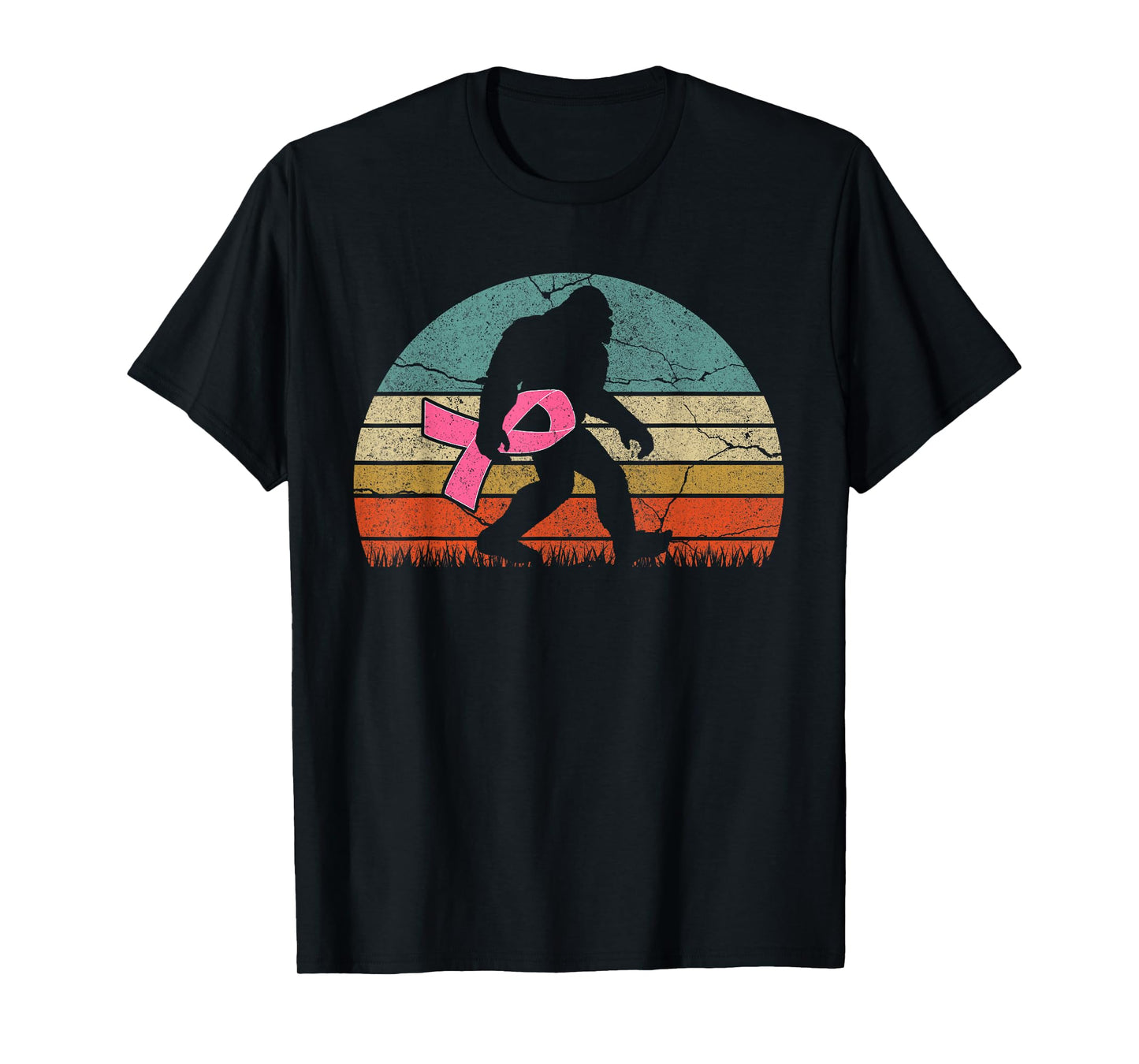 breast cancer survivor Vintage Bigfoot women womens T-Shirt