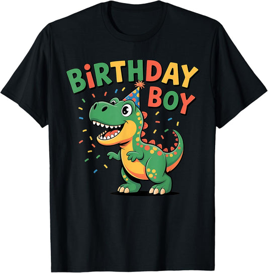 Dinosaur Birthday Boy T Rex Boys Matching Family T-Shirt