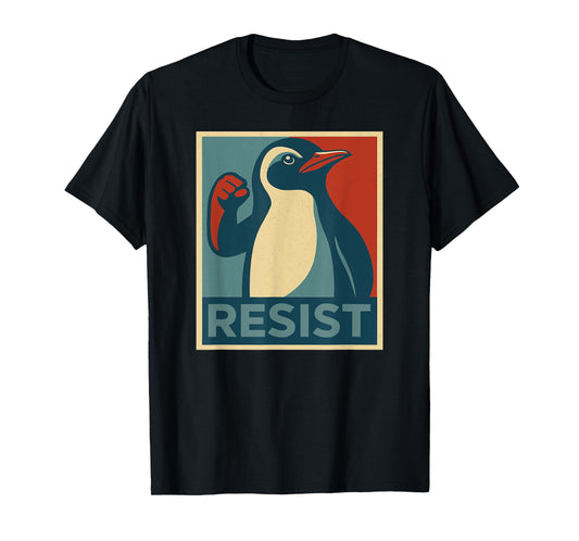Funny Graphic Penguin Against Tariffs Penguins Resist T-Shirt