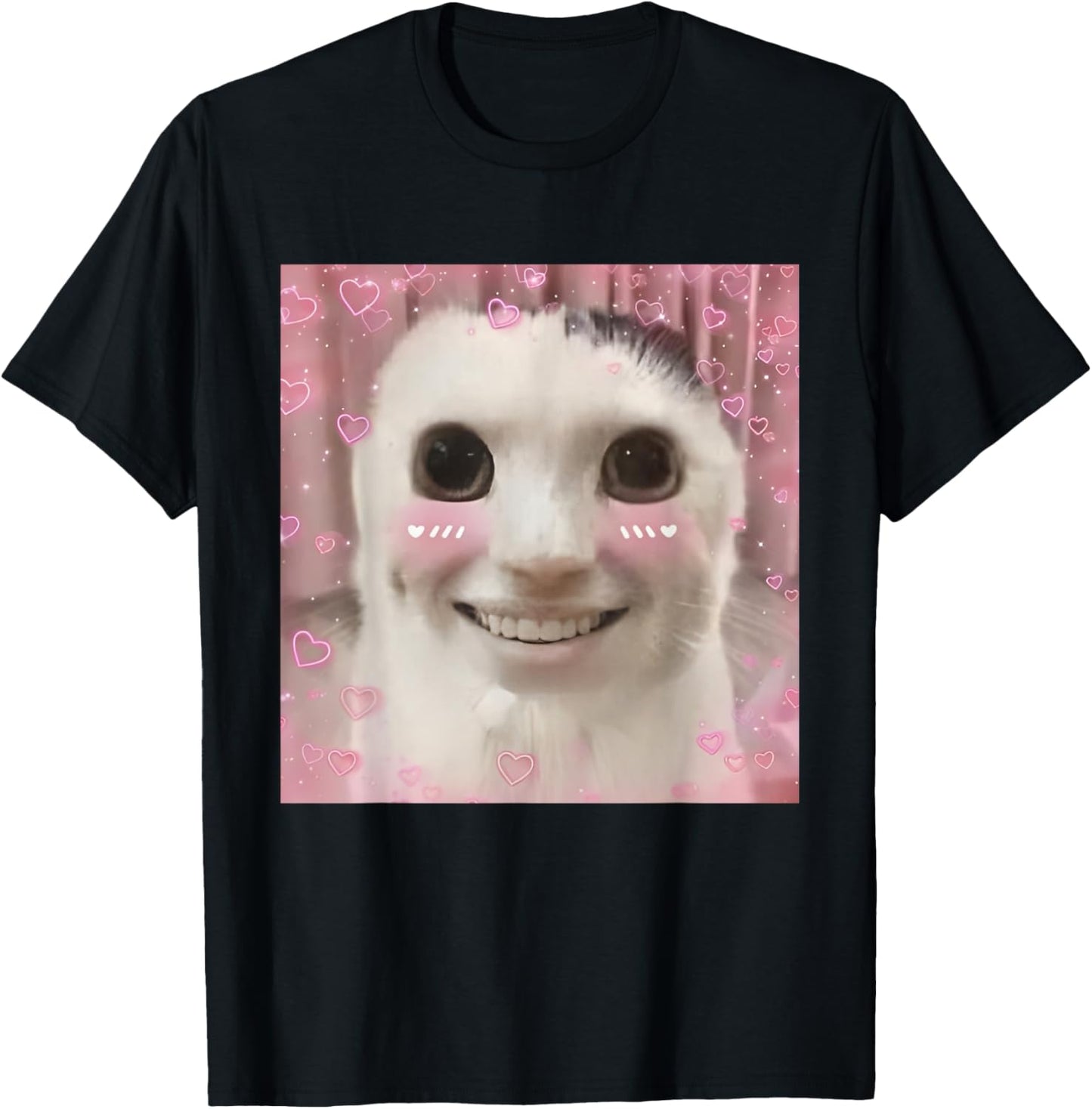 Goofy Ahh Cat Meme Dank Cursed Weirdcore Cringey Banana Cat T-Shirt