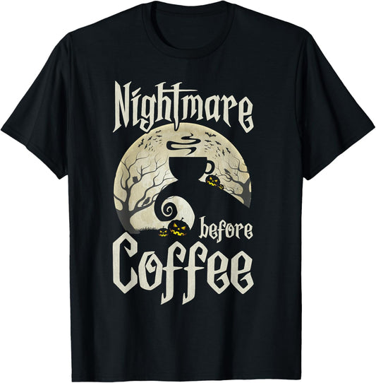 Cute Nightmare Before Coffee Halloween Shirt Funny Mug Gift T-Shirt