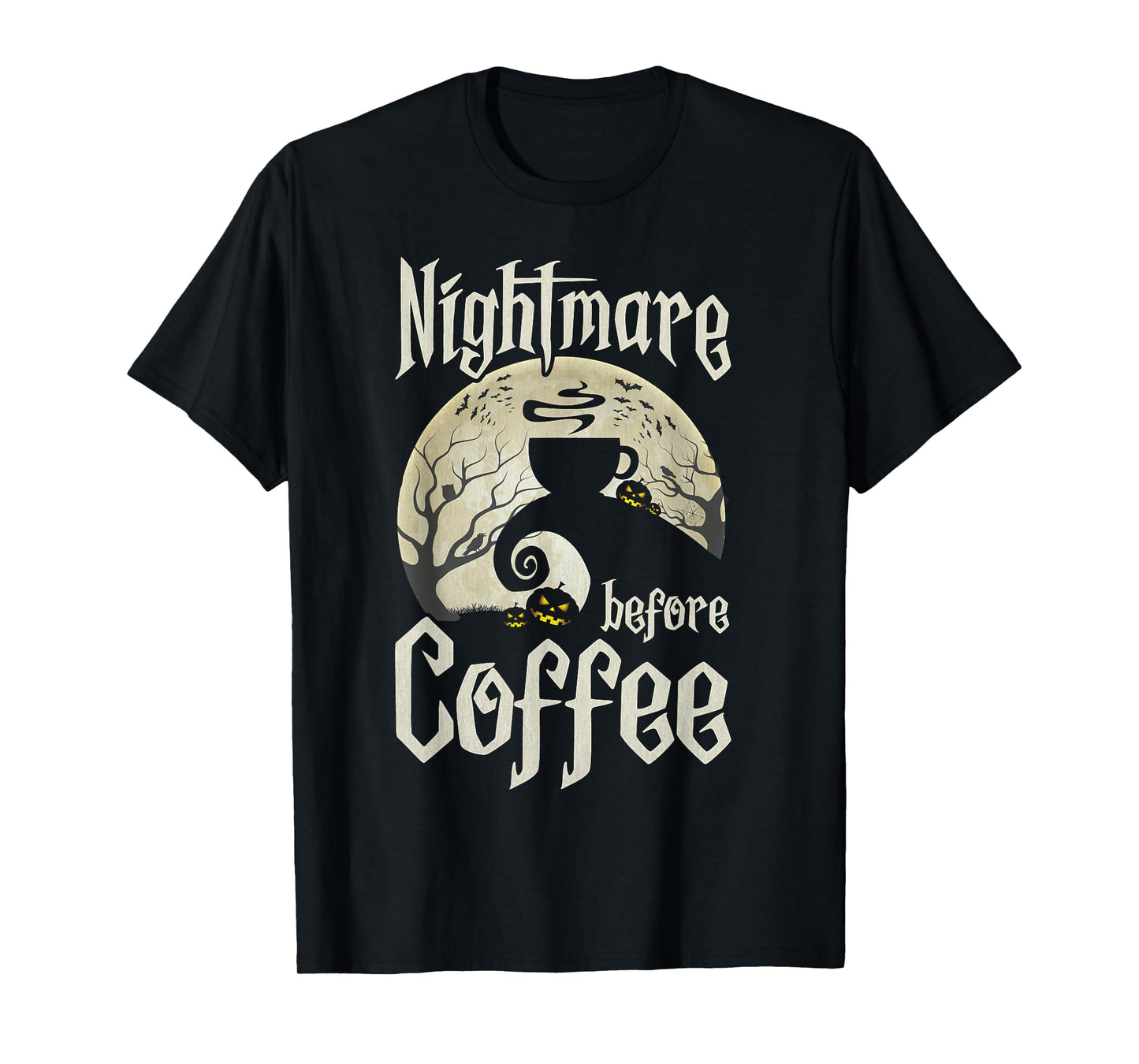 Cute Nightmare Before Coffee Halloween Shirt Funny Mug Gift T-Shirt