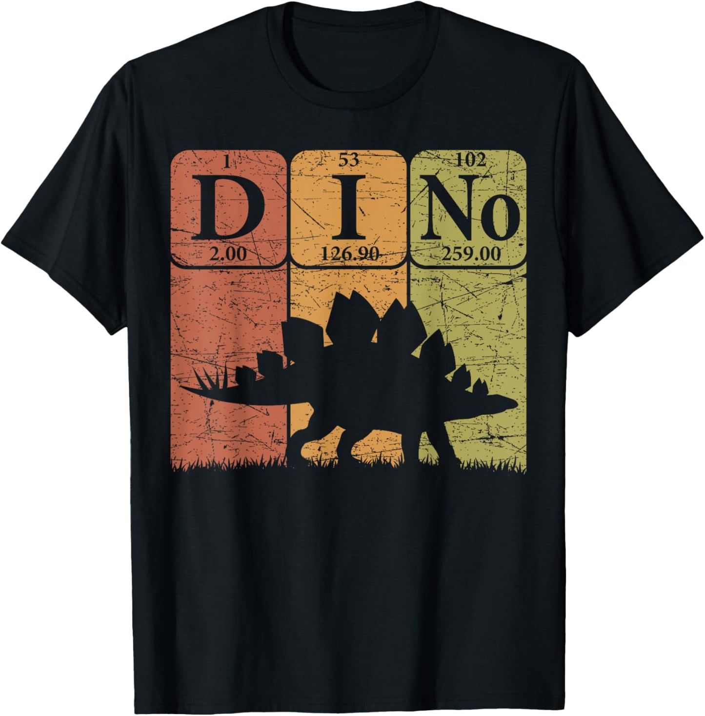 Dinosaur Periodic Table Elements Stegosaurus Paleontologist T-Shirt