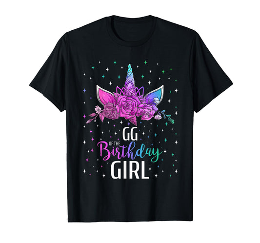 GG Of The Birthday Girl Unicorn Bday Party T-Shirt