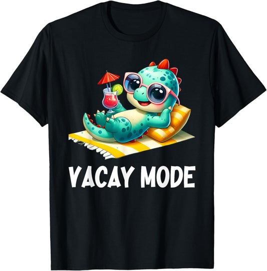 Vacay Mode Cute Dinosaur Summer Family Vacation Kids Boys T-Shirt