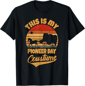 This Is My Pioneer Day Costume Vintage Retro Utah Pioneers T-Shirt