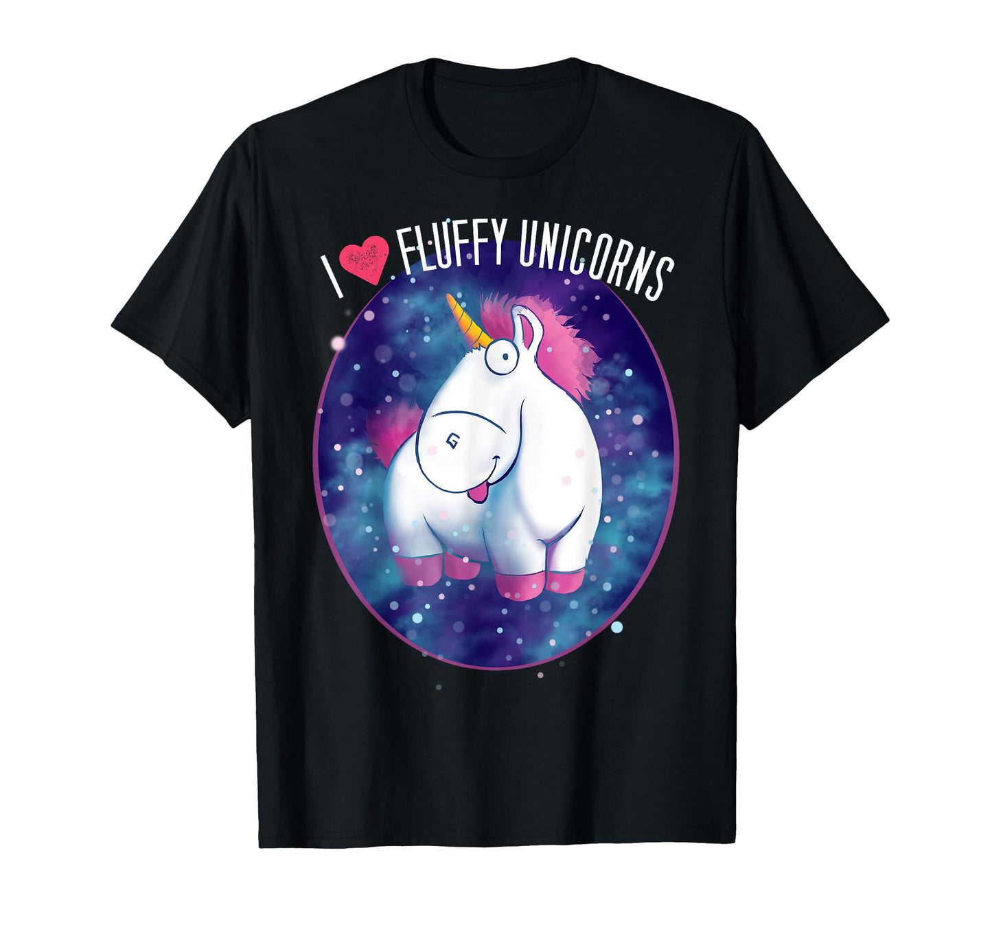 Despicable Me Minions I Love Fluffy Unicorns Graphic T-Shirt T-Shirt