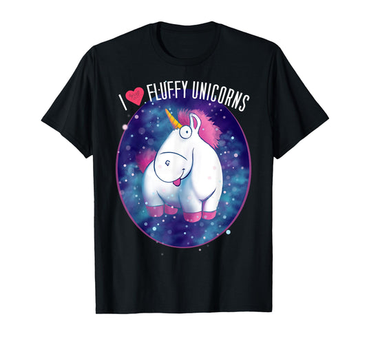 Despicable Me Minions I Love Fluffy Unicorns Graphic T-Shirt T-Shirt