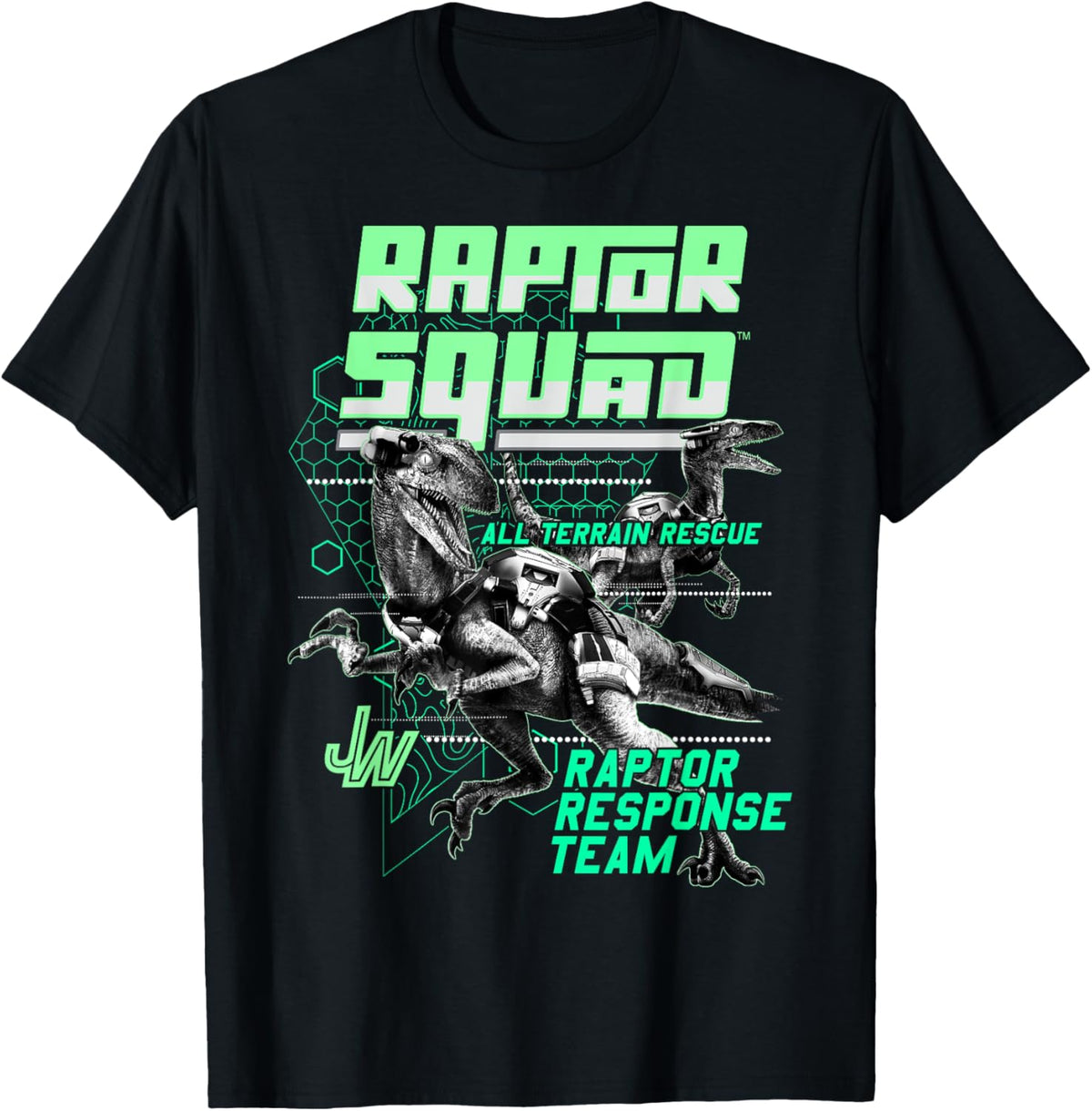 Jurassic Park Raptor Squad Response Team Portrait T-Shirt