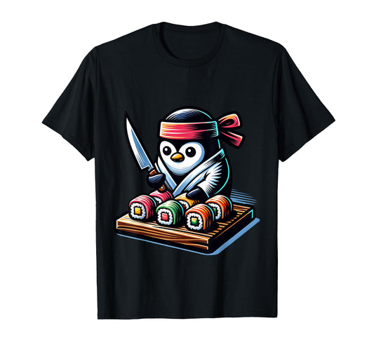 Penguin Prepares Sushi T-Shirt