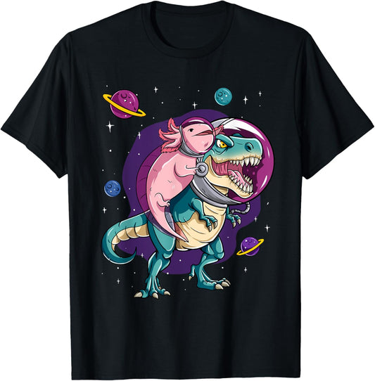 Dinosaur T Rex Space Planets Sparkles T-Shirt
